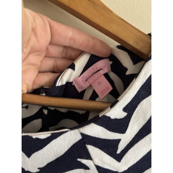 Lilly Pulitzer Charlene Bird Print Navy Dress MEDIUM Nautical Beach Summer - Picture 3 of 12